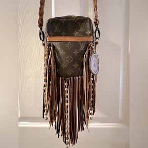 Authentic Louis Vuitton Danube Crossbody Bag. Revamped by Vintage Boho Bags 🎀